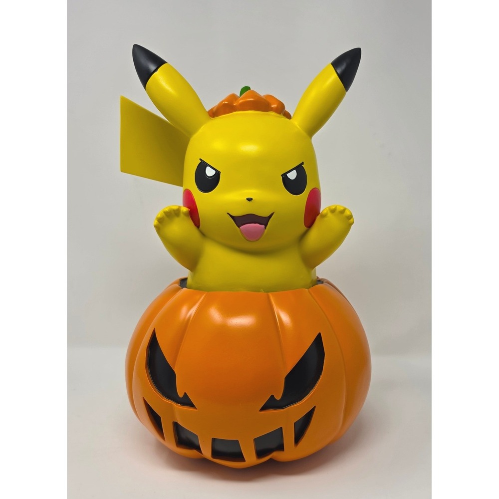 Pokemon Center Pikachu Pumpkin Garden Statue Halloween Resin Figure 13in 2024